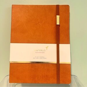 Papyrus Express Beautifully Tan Journal with Elastic Band. Size 6”x8”. NWT.‎